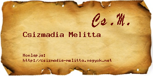 Csizmadia Melitta névjegykártya